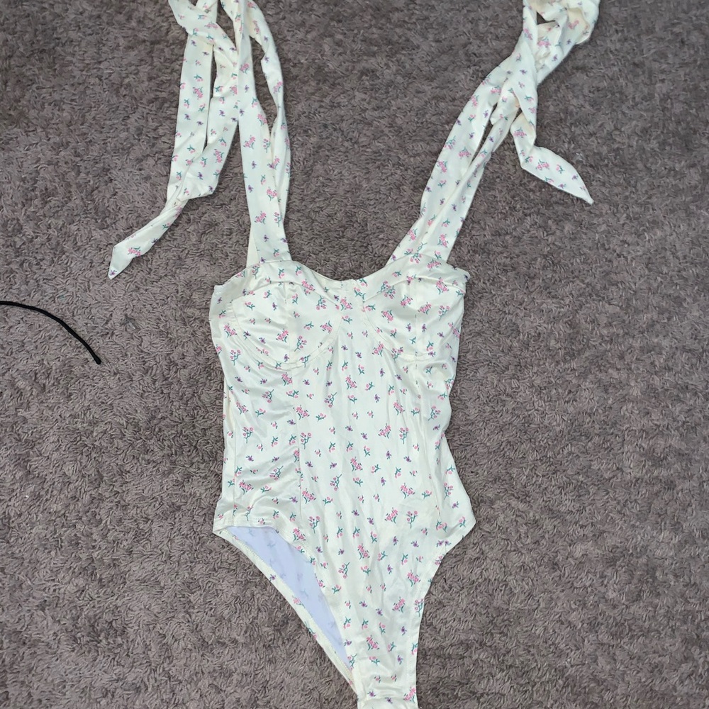 Adika Floral Pale Yellow Bodysuit NWT